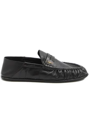 Saint Laurent Logo Plaque Slip-on Loafers
