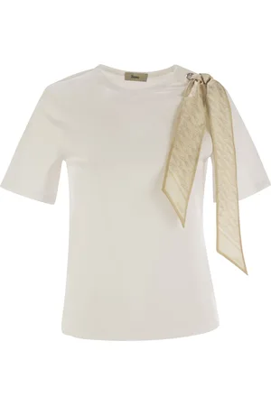 HERNO T-shirt With Shoulder Scarf