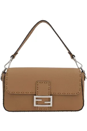 Fendi Ff Plaque Foldover-top Shoulder Bag