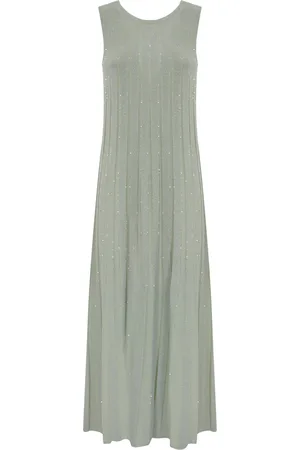 D.EXTERIOR D. Exterior Long Sequined Viscose Dress With Teardrop Neckline