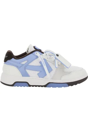 OFF-WHITE Out Of Office Blue Low Sneakers With Arrow Motif And Zip-tie Tag In Fabric And Leather Man