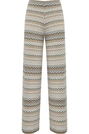 D.EXTERIOR D. Exterior Jacquard Trousers In Cotton And Viscose Lurex Blend