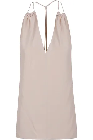 Victoria Beckham V-neck Gathered Halter Top