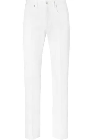 Fendi Regular Fit Denim Trouser With Ff Logo Embroidery