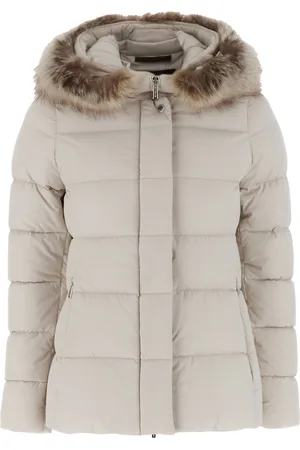 MOORER Light Grey Nylon Blend Down Jacket