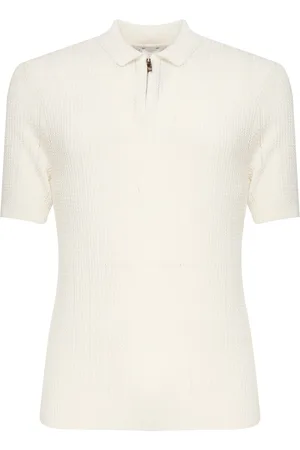 ELEVENTY Ribbed Zip Polo Shirt