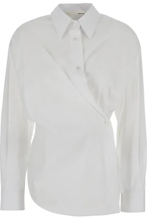 TELA Rotella Shirt With Pointed Collar And Asymmetric Design In Cotton Woman