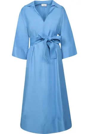 PAROSH Linen-viscose Midi Dress