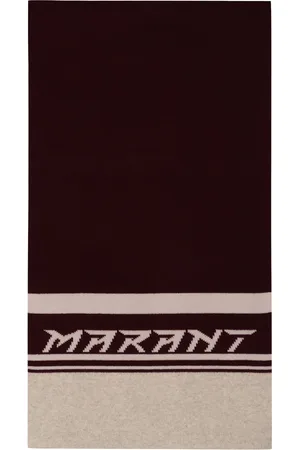 Isabel Marant Wool Blend Scarf With Logo Intarsia