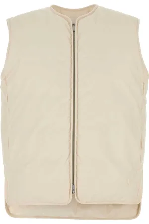 Jil Sander Ivory Cotton Sleeveless Down Jacket