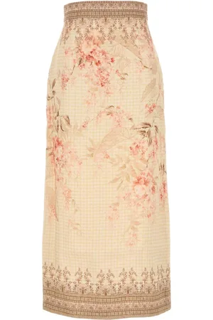 ZIMMERMANN Printed Linen Illuminate Skirt