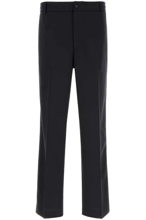Moncler Dark Blue Stretch Wool Blend Pant