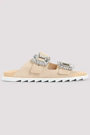 Roger Vivier Slidy Strass Buckle Sandals