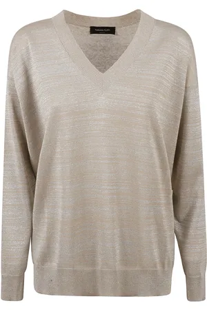 Fabiana Filippi V-neck Stripe Patterned Sweater