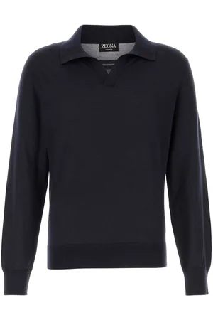 Ermenegildo Zegna Midnight Blue Cashmere Blend Polo Shirt