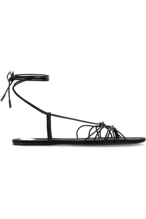 Saint Laurent Black Leather Babylone Sandals