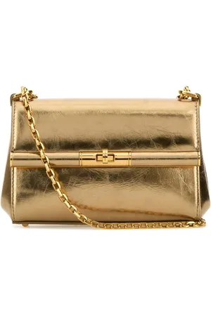 Dolce & Gabbana Gold Leather Mini Marlene Shoulder Bag