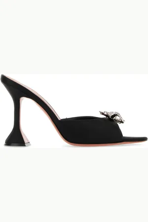 Amina Muaddi Satin Rosie Mules