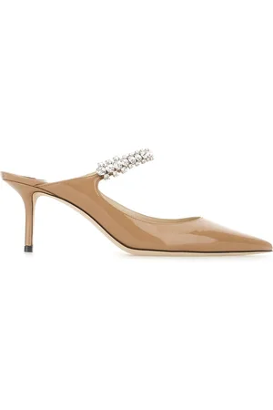 Jimmy Choo Biscuit Leather Bing 65 Mules