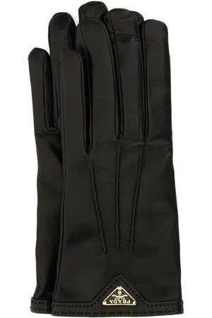 Prada Black Nappa Leather Gloves