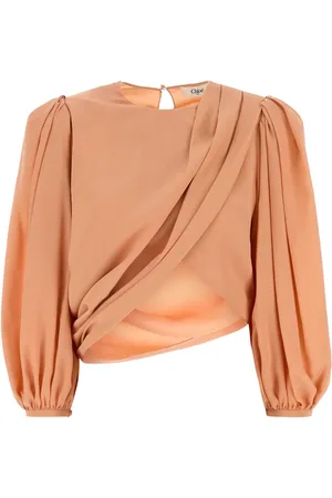 Chloé Salmon Crepe Top