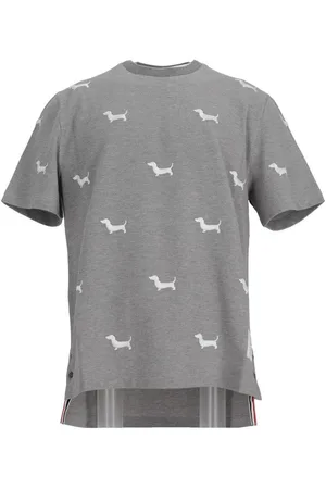Thom Browne Dog-embroidered Crewneck T-shirt