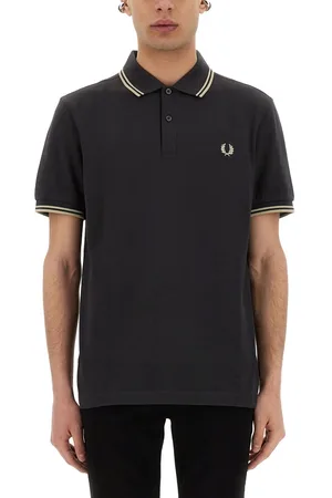 Fred Perry Cotton Pique Polo Shirt With Double Stripe