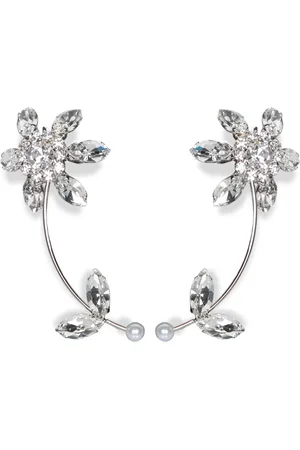 Dsquared2 Silver Crystal Flower Earrings