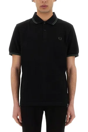 Fred Perry Cotton Pique Polo Shirt With Double Stripe