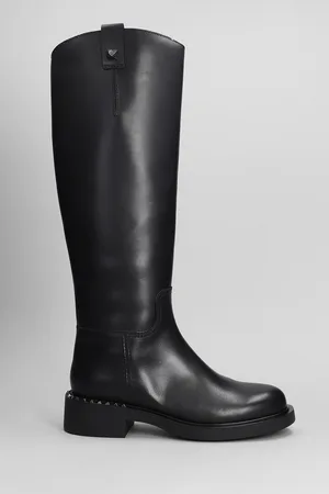 Ash Faith Low Heels Boots In Leather