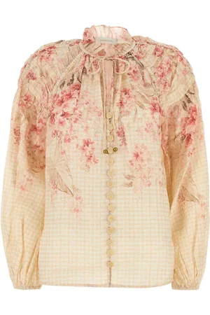 ZIMMERMANN Printed Ramie Illuminate Blouse