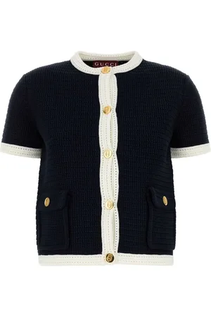 Gucci Midnight Blue Stretch Crochet Cardigan