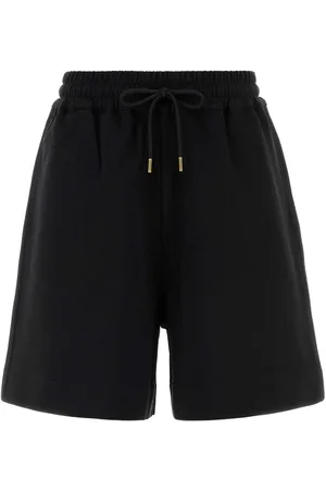 Moncler Black Cotton Bermuda Shorts