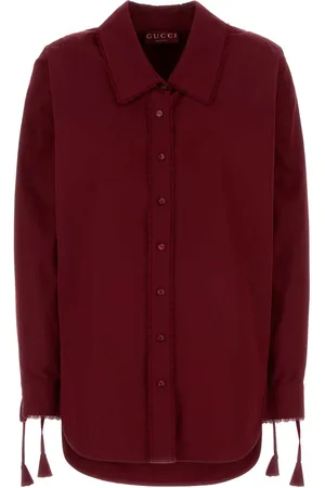 Gucci Burgundy Poplin Shirt
