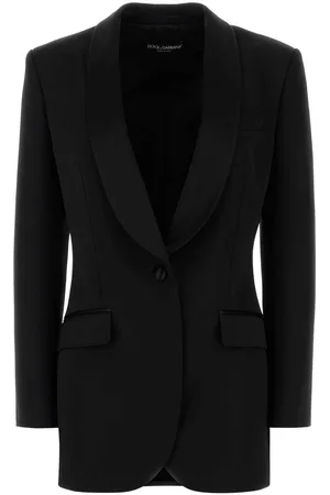 Dolce & Gabbana Black Stretch Wool Blend Blazer