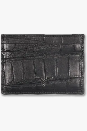 LARUSMIANI Horizontal Alligator Card Holder Capital Wallet