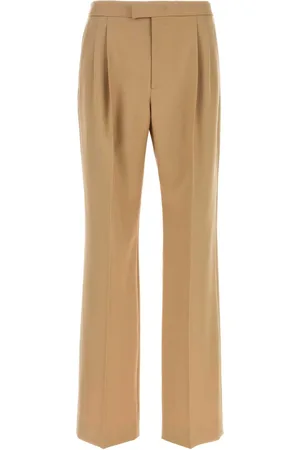 VALENTINO GARAVANI Camel Wool Wide-leg Pant