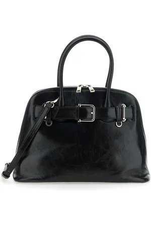 OSOI Zip Brocle Handbag With Belt With Metal Buckle And Top Shoulder Strap In Leather Woman