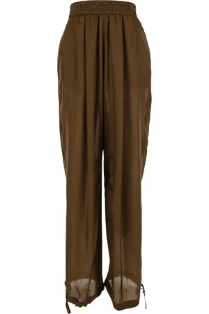Serafini Wide Leg Silk Trousers