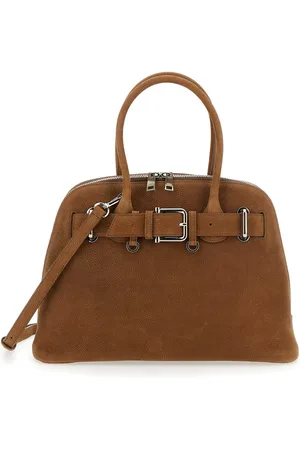 OSOI Zip Brocle Handbag With Belt With Metal Buckle And Top Shoulder Strap In Leather Woman
