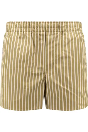 Ami Striped Cotton Shorts