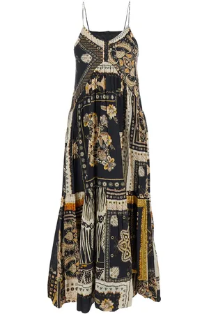 Marant Etoile Sabba Long Dress With Thin Straps And V-neck In Cotton Woman