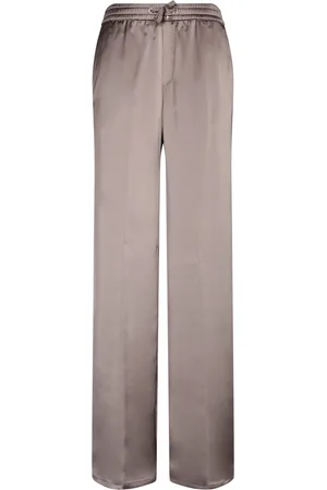 HERNO Casual Satin Taupe Trousers