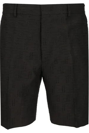 Fendi Linen Bermuda With Jacquard