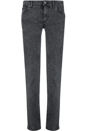 Dolce & Gabbana Stretch Cotton Skinny Jeans With Logo