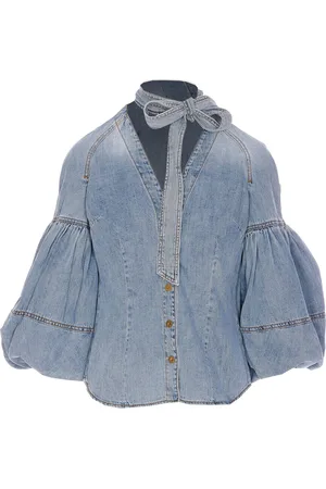 ZIMMERMANN Tied Laces Denim Shirt