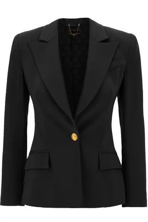Elisabetta Franchi Black Stretch Viscose Blazer