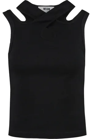 Msgm Ribbed Cotton Top