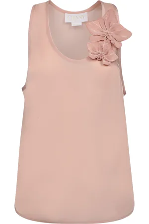 GENNY Satin Top With Flower