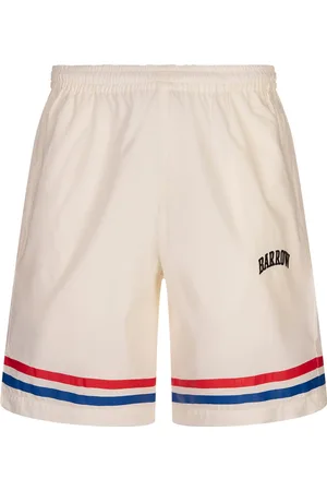 BARROW White Bermuda Shorts With Bands On The Bottom